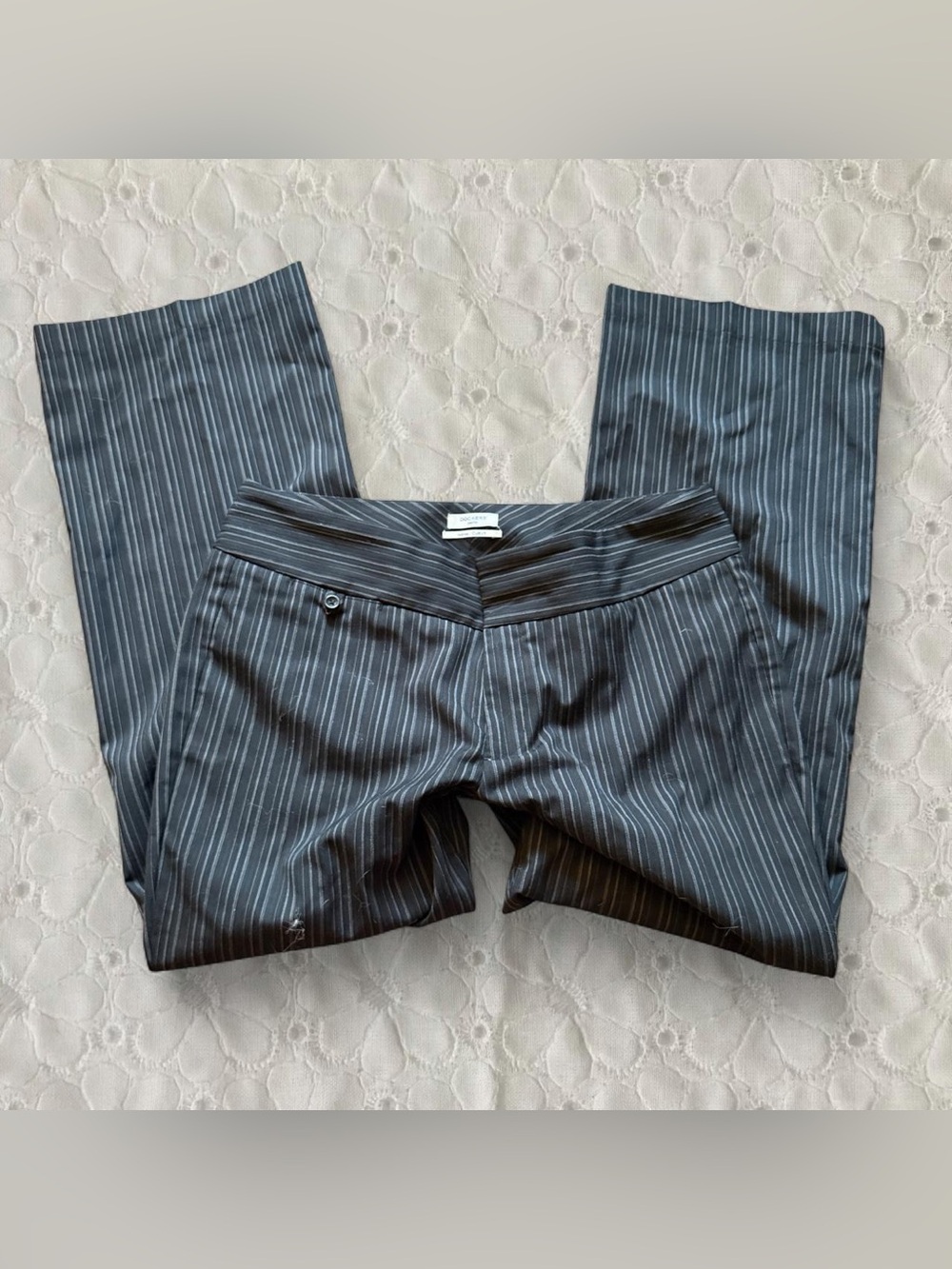 Dockers Women's Black Pinstripe Boot Cut Pants